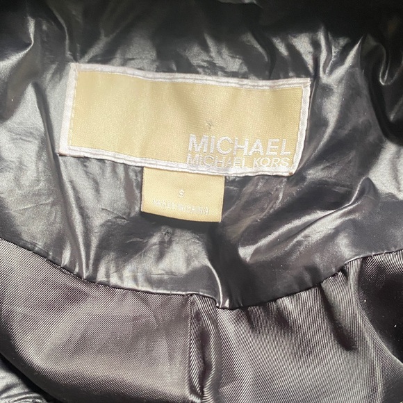 Michael Kors Shiny Black Puffer Coat - Picture 7 of 8